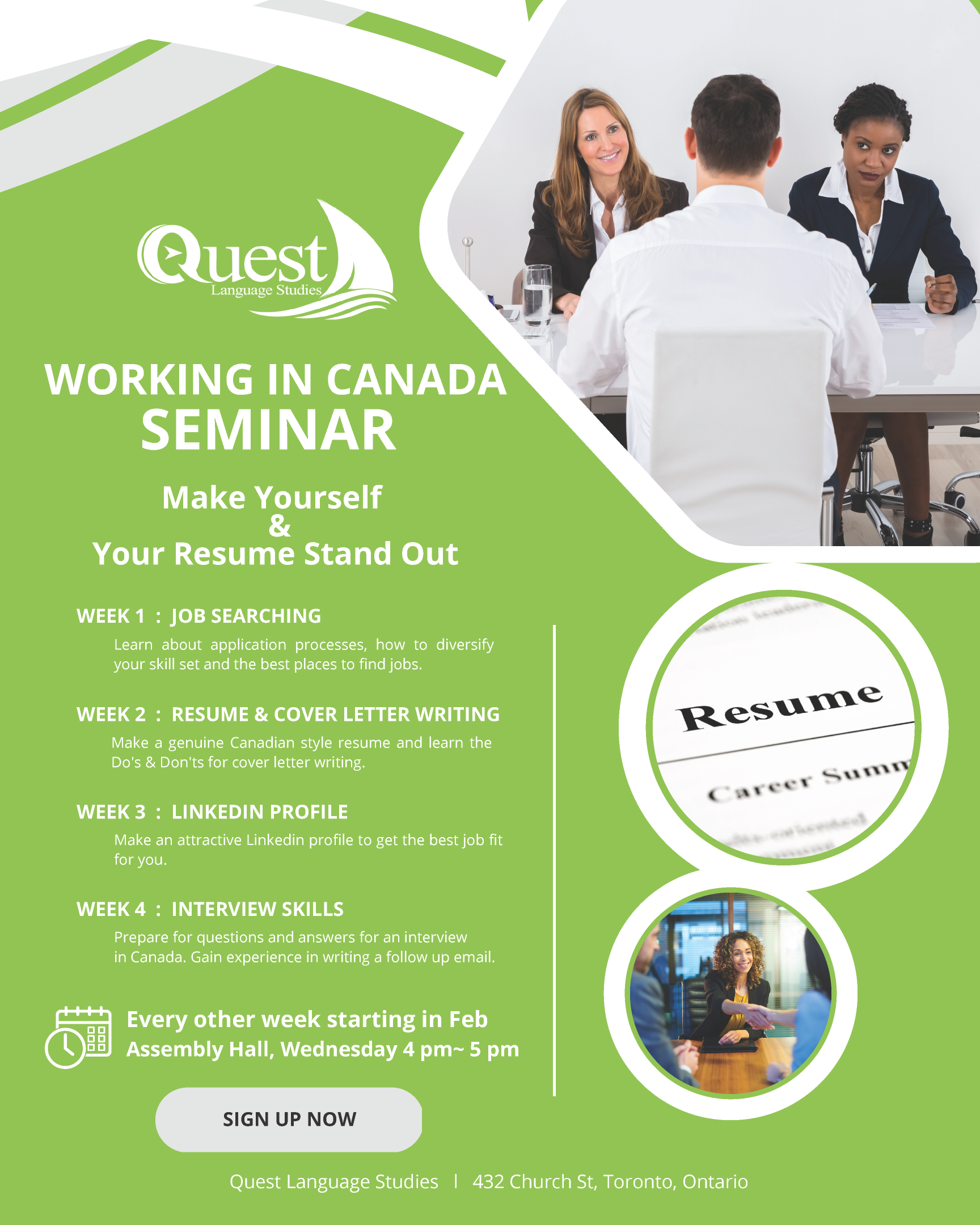 Working in Canada Seminars